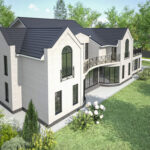 дом с высокой крышей в анлийском стиле проект Москва