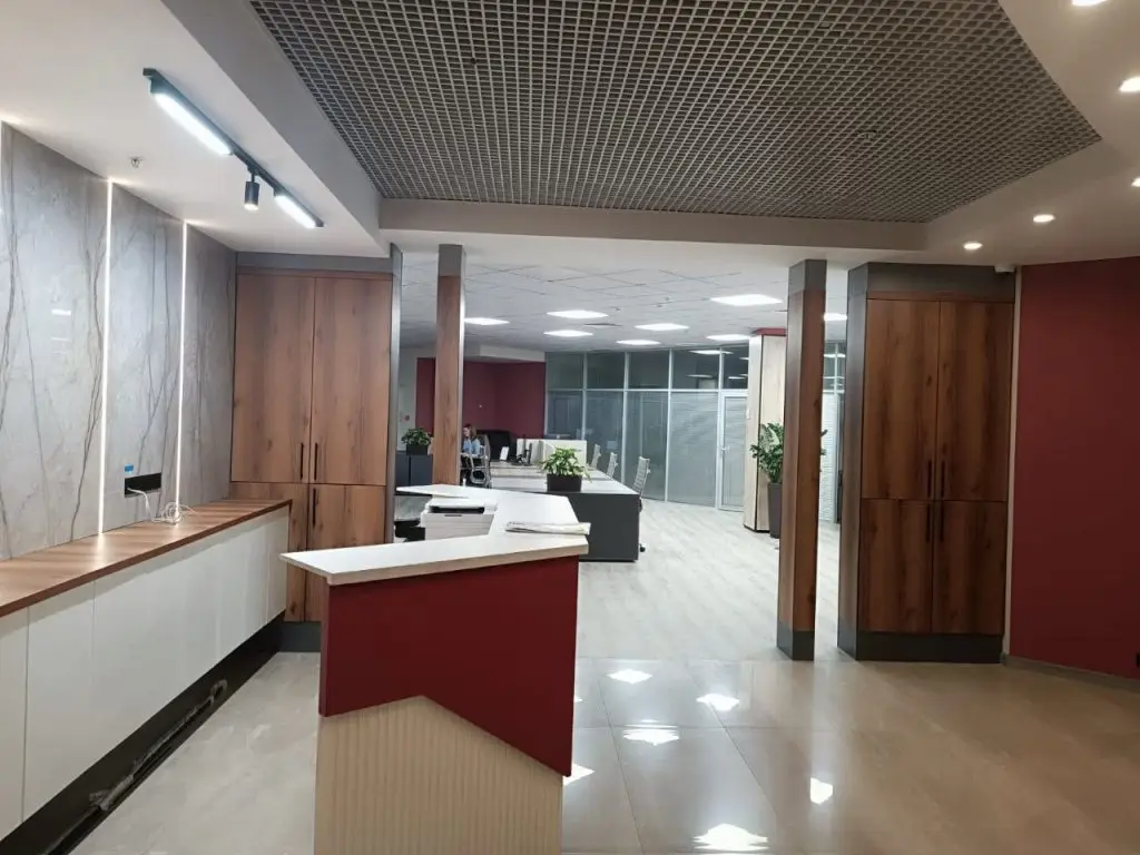 дизайн офиса, проект АБ Контур, входная группа