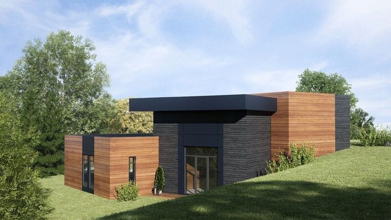 Баня Онегино 210 м² — 3D и чертежи